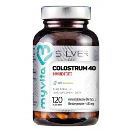 SILVER 100% Colostrum 40 Immuno Forte standaryzowane 400mg, 120kaps. MyVita