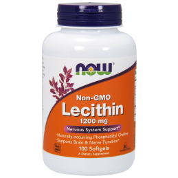 NOW FOODS Lecithin Non-GMO 1200mg, 100sgels. - lecytyna sojowa
