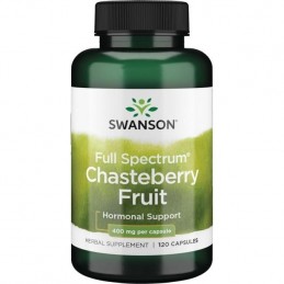 SWANSON Chasteberry Fruit 400mg, 120kaps. - Niepokalanek