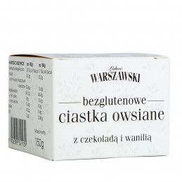 ŁAKOĆ WARSZAWSKI - Ciastka owsiane z czekoladą i wanilią bezglutenowe 150g