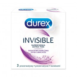 Prezerwatywy Invisible z dodatkowym nawilżeniem 3 szt.