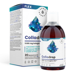 AURA HERBALS Colladrop FLEX płyn - kolagen morski 5000 mg, 500ml