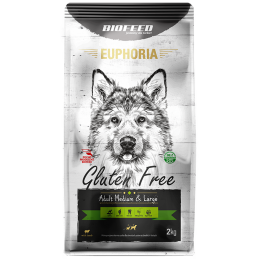 BIOFEED EUPHORIA Gluten Free Medium & Large dla psów średnich i dużych ras z jagnięciną 2kg