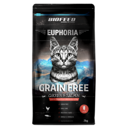 BIOFEED EUPHORIA ADULT CAT Grain Free dla kotów z kurczakiem i łososiem 2kg