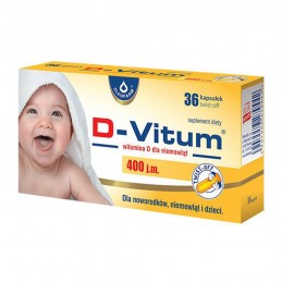 D-Vitum dla niemowląt 400 j.m. 36 kapsułek 1szt