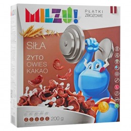 Płatki żytnio-owsiane kakaowe dla dzieci - siła Milzu!, 200g